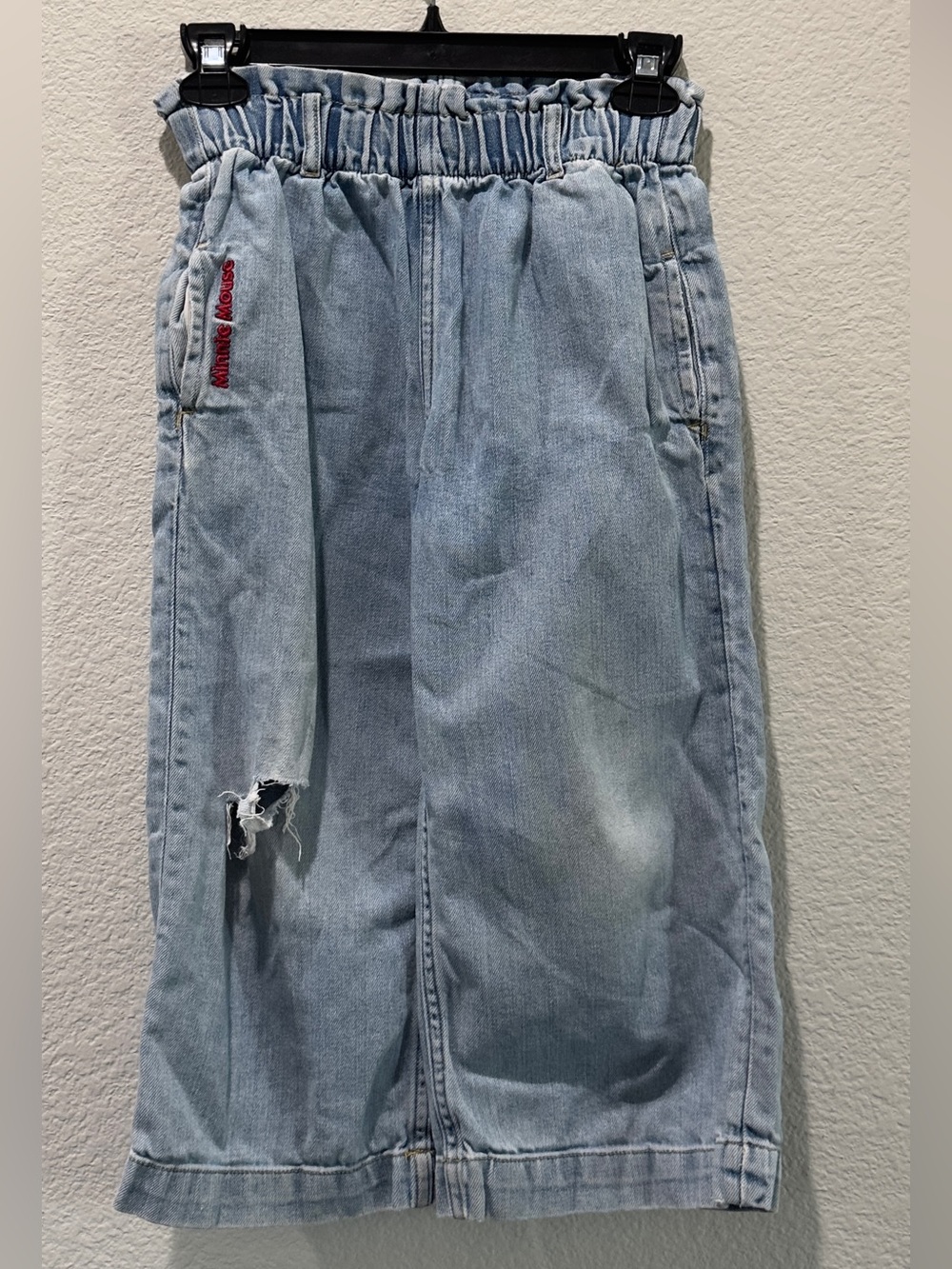Disney Light Blue Denim Wide-Leg Cropped Jeans